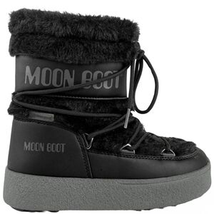 Nib Moon Boot Black Faux Fur-Lined Winter Boots